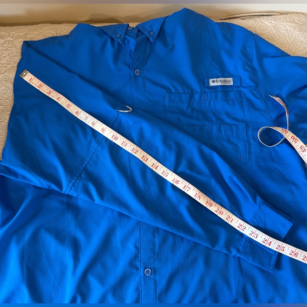2 Columbia PFG Omni shade button up multi pocket long sleeve shirt - Picture 3 of 15